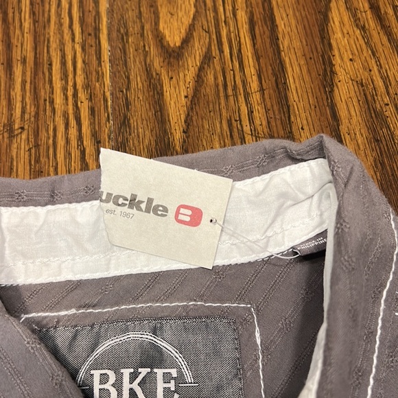 BKE Standard Platte Shirt NWT Grey Size XL - Picture 7 of 10